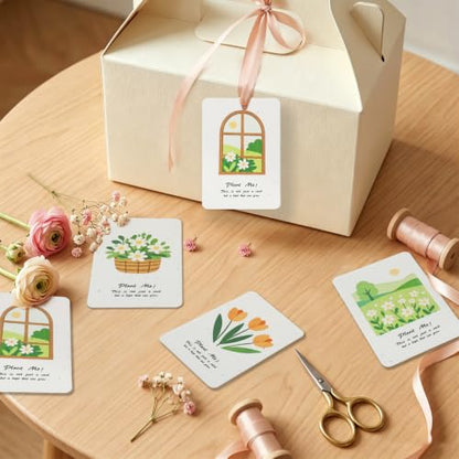 40 Pcs Plantable Wildflower Seed Paper Greeting Card, Gift Tags-4 Styles - style: 40Pcs-Flower Cards
