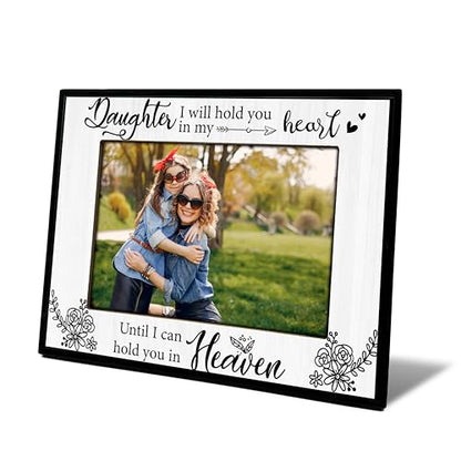 Memorial Gifts for Loss of Daughter, Memorial Picture Frame, Bereavement Gift Photo Frame, Sympathy Gifts for Mother, Fits 4x6 In Photo for Tabletop Display - L10 - style: loss of daughter 2