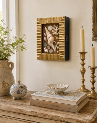 11x14 Antique Gold Shadow Box Display Case for Photo Print Postcard Ticket - color: Gold, size: 11x14