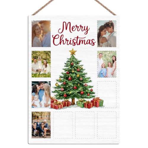 Christmas Photo Board, Collage Photo Hanging Display Picture Board - color: Christmas
