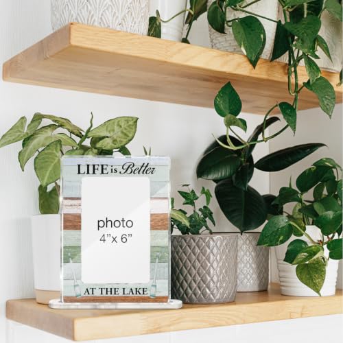 Lake House Gifts Picture Frame Life Is Better at the Lake Acrylic Picture Frames 4 x 6 Inch Photo - color: T-at the Lake