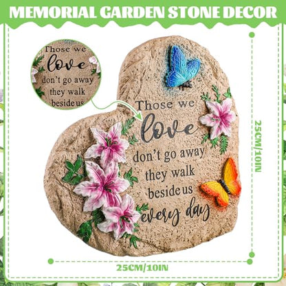 Jetec 10 Inch Memorial Garden Stepping Stone Sympathy Gift Loved One Loss - size: 10 Inch