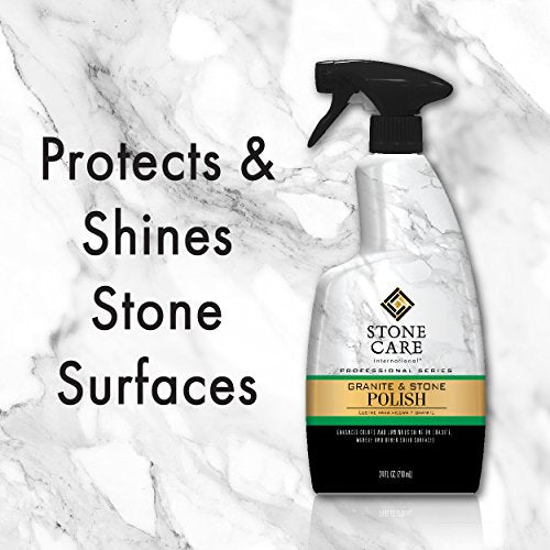 Stone Care International Granite Stone Cleaner and Polish Combo for Granite Marble Soapstone Quartz Quartzite Slate Limestone Corian Laminate Tile Countertop