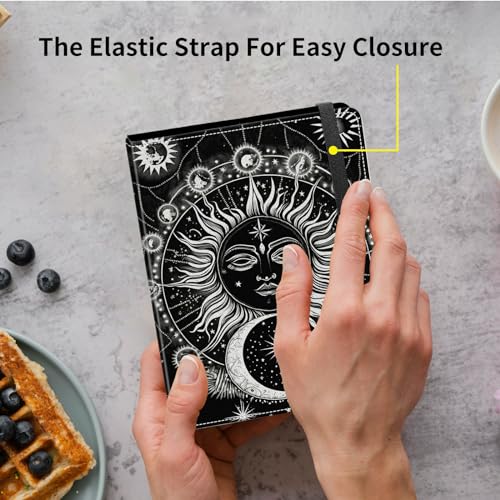 Small Photo Album 3.5x5 inch 80 Pictures PU Leather Photo Albums with Transparent Inner Pockets & Elastic Band for Wedding Boys Girl Travel Family Pictures - Moon and Sun - color: Moon and Sun, size: 3.5x5 Photo Album