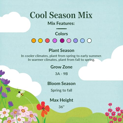 Ferry-Morse Cool Season Bulk Wildflower Seeds, 500,000+, 1 lb - color: Cool Season