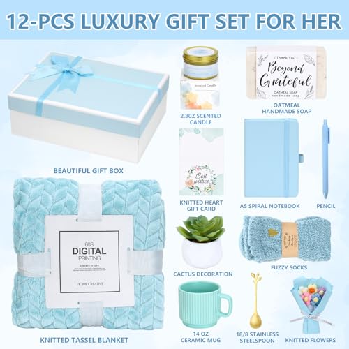 Birthday Gifts for Women, Self Care Gifts for Women Get Well Soon Gift Baskets Spa Care Gifts Set Sympathy Inspirational Thinking of You for Her Mom Wife Girlfriend Sister Friend