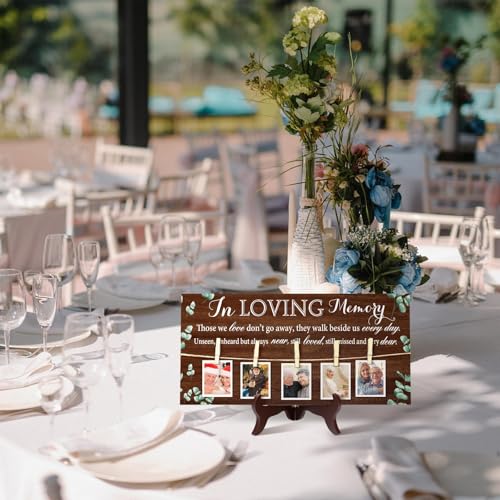 RattanView Wood Memory Sign 16 x 8 Inch in Loving Memory, Eucalyptus 3 - style: Eucalyptus 3