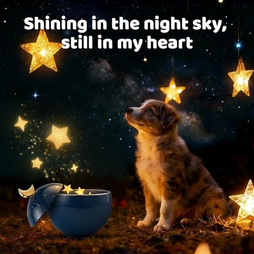 Large Dog Urn for Ashes, Urns for Dogs, Ceramic Pet Memorial Urn, 22-25 oz