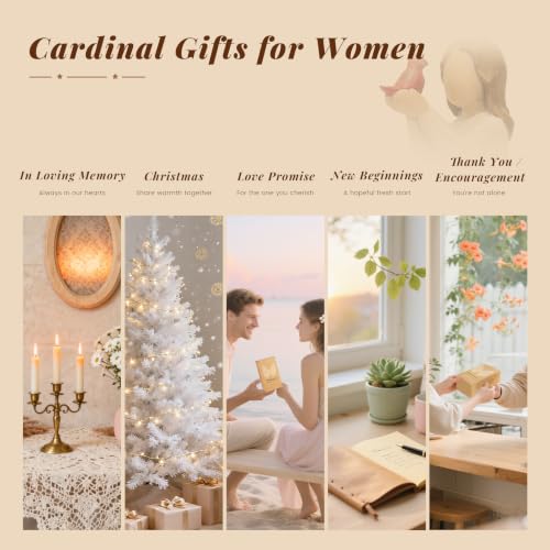 Cardinal Gifts for Women Angel Cardinal Figurine Decor Memorial Sympathy Gifts for Loss of Loved One Holding Hope - style: Messenger