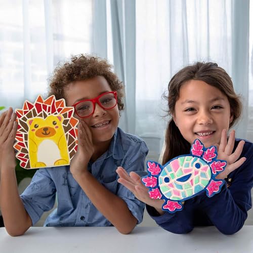 Creative Roots Paint Your Own Stepping Stone Kit, Axolotl | DIY Garden Stepping Stone Activity, Arts and Crafts Project for Kids, Includes Pre-Cast Ceramic and Paints - style: Axolotl