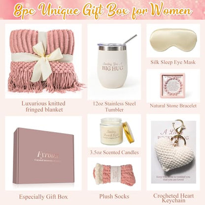 Get Well Soon Gifts Basket for Women, Care Package for Women After Surgery, Self Care Set, Inspirational Thinking of You ＆Feel Fetter Gifts for Friend Sick