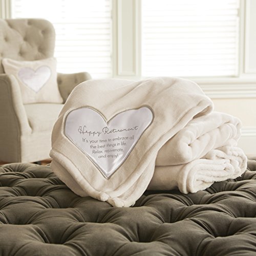 Pavilion Gift Company Soft Happy Retirement Warm Royal Plush Throw Blanket 50"x60" - style: Happy Retirement
