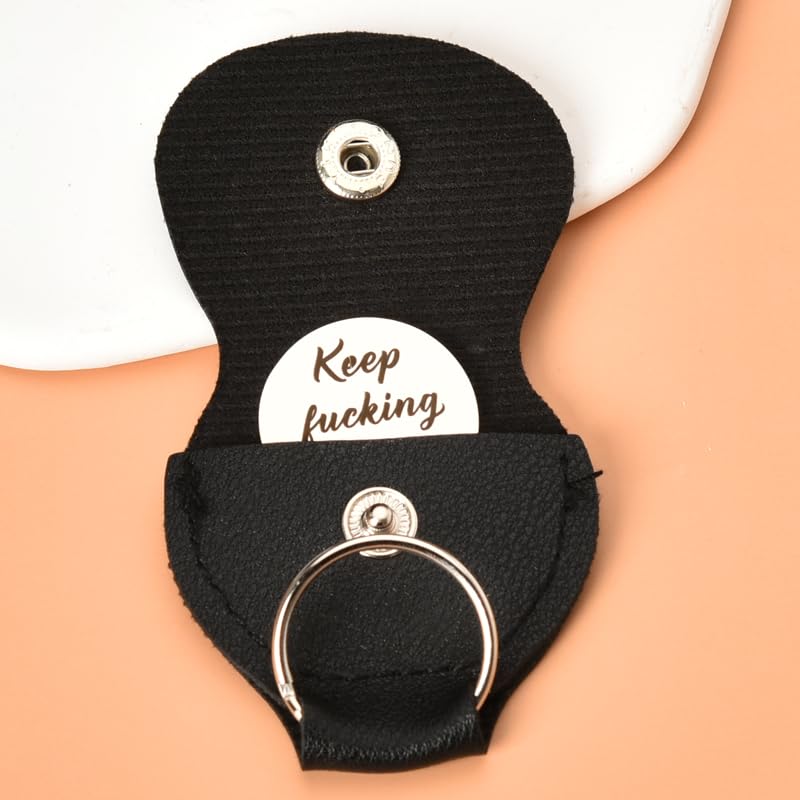 ShiQiao Spl Keep Fucking Going Pocket Hug Token Keychain for Women Men Sister Brother Birthday Christmas Gifts for Friends Daughter Son Inspirational Gifts Self Encouragement Key Chains with PU Pouch - color: Keep Fucking Going
