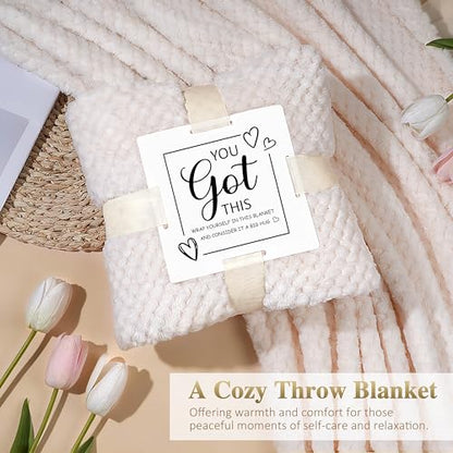 Get Well Soon Gifts Baskets for Women, Self Care Package After Surgery | Thinking of You Sympathy Gifts, Feel Better Encouragement Gift for Woman Sick Friends Mom w/Blanket