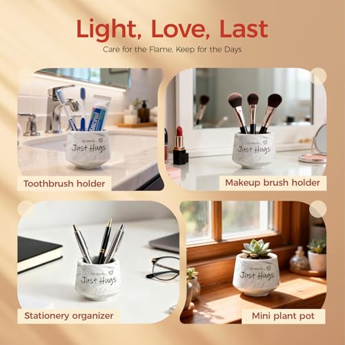 Sympathy Gifts for Loss of Loved One, No Words Just Hugs Candle, Bereavement, Grief, Miscarriage, Memorial Gifts - 6oz Lavender Scented Soy Wax Candle - Get Well Gift for Grieving Friends Women