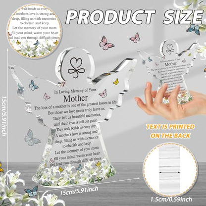 Jetec Sympathy Gifts for Loss Acrylic Angel Memorial Bereavement,Mother - style: Mother