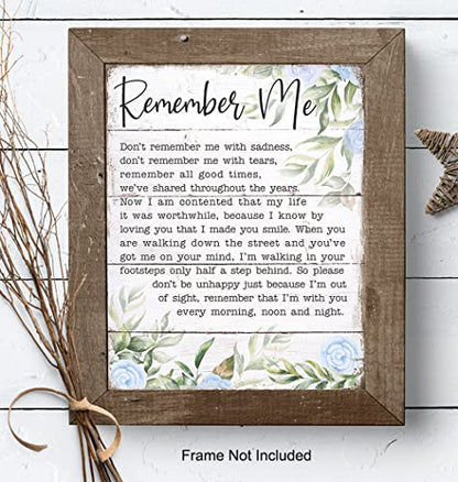 Bereavement Gifts - Remembrance Gifts - Pet Dog Cat Memorial Art - Encouragement Print - Inspirational Uplifting Positive Quotes Wall Art Decor - In Loving Memory Artwork - In Memory of Loved One