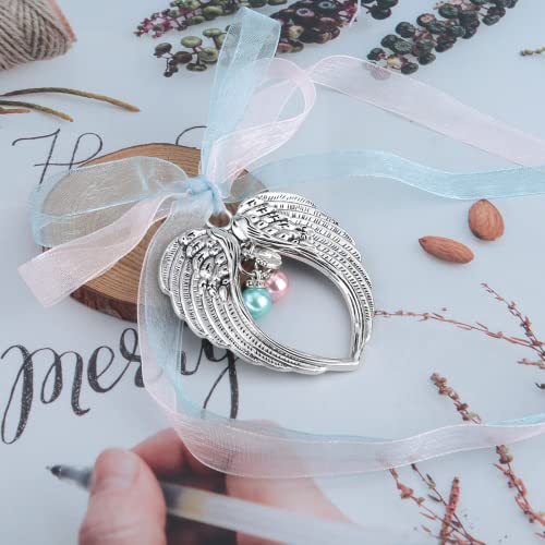 Miscarriage Gifts for Mothers Mommy of an Angel Wings Ornaments Loss of Baby Sympathy Gifts Miscarriage Memorial Gift (Silver mommyangel Wing)
