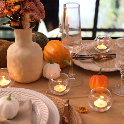 Volens Clear Votive Candle Holders Set of 12, Round Glass Votives 2''×2'' - color: Clear, size: 12 PACK