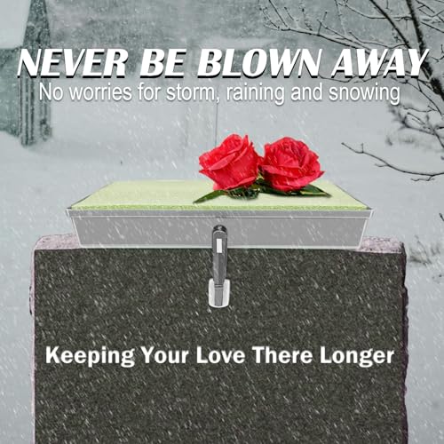 Headstone Flower Saddle, Cemetery Graves Tombstones Saddles, 3–8" - 2 Pack - color: Gray, size: 3 to 8 inches