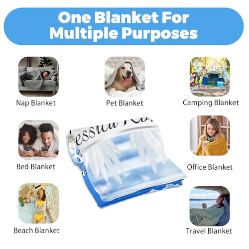 Personalized Sympathy Blanket Custom Memorial Blanket with Photos for Loss of Loved One in Loving Memory Bereavement Grief Gifts for Father Mother Husband Wife Friends (Style-5)