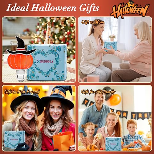Stained Glass Witch Hat Night Lights Plut in Wall Halloween Decor - color: Witch Hat