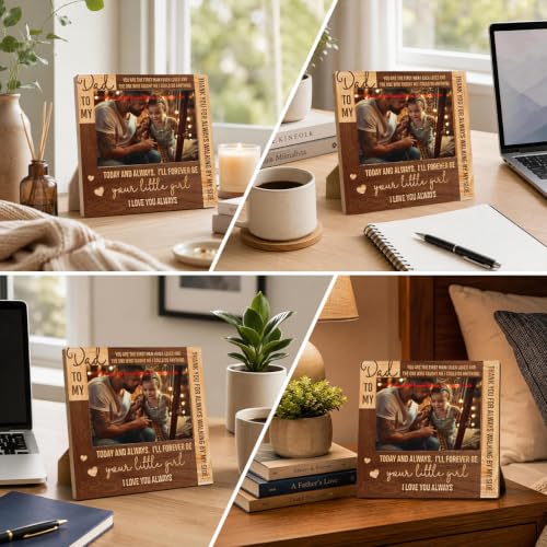 Father of The Bride Gifts from Daughter, Dad & Daughter Picture Frame 6.9 x 7.3 in, Thank You Gift for Dad on My Wedding Day, Wedding Gift for Father of the Bride, to 4x6 in Photo - color: Father 01