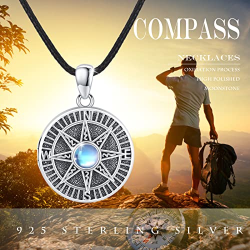 MEDWISE 925 Sterling Silver Locket Necklace That Holds Pictures Photo Necklace Oxidized Rose Flower/Sunflower/Compass/Celtic Heart Pendnat Lockets Gifts for Women Birthday Christmas Gifts - style: A-Custom Locket