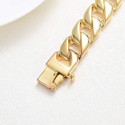 constantlife Cremation Bracelet for Ashes Men Memorial Jewelry Stainless Steel Hand Chain Personalized Customization Keepsake - 7.1 in/ 7.9 in/8.7 in/9.5 in - color: Golden