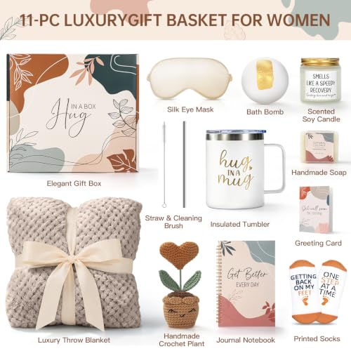 11PCS Self Care Gift Basket, Sympathy Care Package for Women - color: Oatmeal