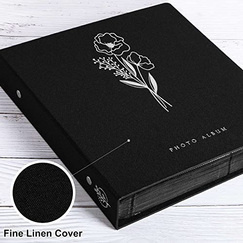 Lanpn Photo Album 4x6 600 Pockets Photos, Linen Cover Large Picture Albums Holds 600 Horizontal and Vertical Photos Black - color: Black, size: 600 Pockets