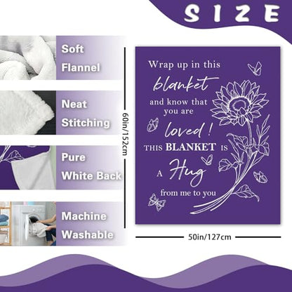 Get Well Gifts for Women Men Flannel Throw Blanket, Thinking of You - size: 50 X 60