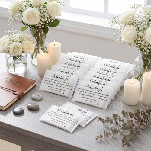Tenceur 50 Bulk Funeral Tissues Packs Facial Tissue 3 Ply Favor, Classic - style: Classic