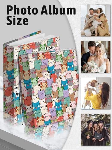 Photo Album 4x6, 56 Pockets Small Picture Book Pet Cat - color: Pet Cat