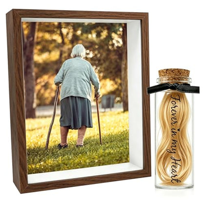 Memorial Gift Picture Frame for Loss of Loved One, Mother, Father, Grandpa, Grandma，Friend,In Loving Memory Keepsake Frame, Bereavement Sympathy Gifts (Brown) - color: Brown