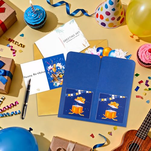 GREETING ART Happy 2nd Birthday Pop Up Card,Funny Guitar Ballons Box Themed - color: 2nd