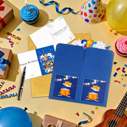 GREETING ART Happy 2nd Birthday Pop Up Card,Funny Guitar Ballons Box Themed - color: 2nd