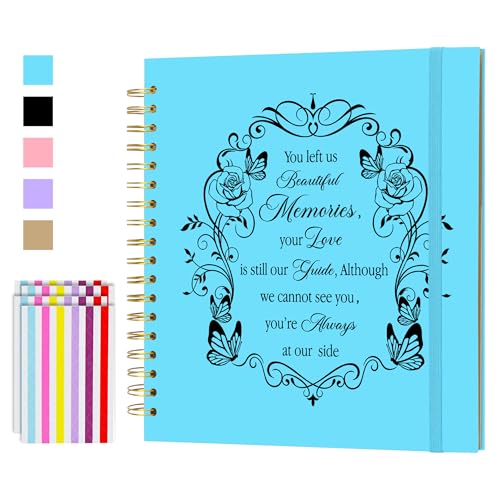 Memorial Gifts In Memory of Loved One Scrapbook Album Blank DIY Album,Sympathy Gifts Bereavement Photo Album Book. (Light Blue, 8x8) - color: Light Blue, size: 8x8
