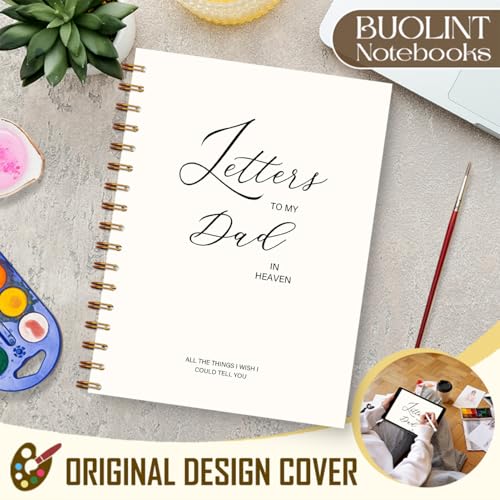 Letters to Heaven Notebook Journal 5.5x8.3, Grief Journal for Women, Memorial Sentimental Gifts, Sympathy Gifts for Loss of Loved One, Spiral Hardcover Notebook(Dad) - color: Dad