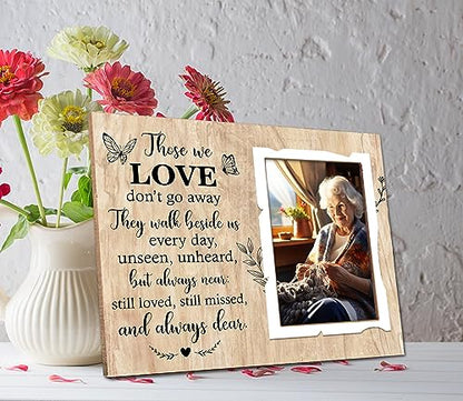 Memorial Picture Frame,Remembrance Picture Frame or Memorial Gift,Gifts for Loss of Loved One,Grandmother,Grandfather, Grandparents,Fits 4 x 6 In Photo