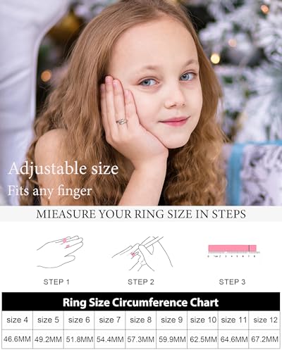 LOVECOM S925 Sterling Silver Hug Rings for Women Teen Girls Mother Daughter - color: Always with You, size: US Size 8