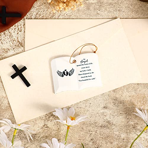 Sieral Christmas Memorial Ornaments Loss of Loved One Baby Heaven Ornaments Wing Heart Footprint Baby Keepsake Gifts Angel Sympathy Infant Loss Gifts Memory Miscarriage Items for Remembrance Kids