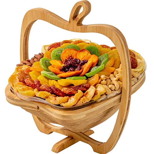 Dried Fruit and Nut Gift Basket, Healthy Assorted Natural Snack Gift Tray, Extra Large Variety Food Tray Party Platter- Mothers Day, Holiday, Birthday, Sympathy, Office, Men, Woman, Him, Her Husband, Wife, Families, Bonnie and Pop - color: Cream Box