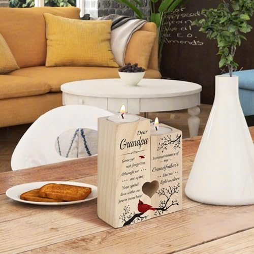 SteadStyle Grandpa Memorial Gifts, Memorial Cardinal Candlestick Holders - style: Grandpa