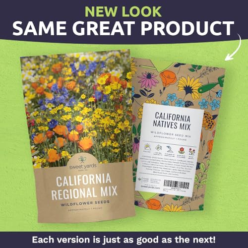 California Natives Mix - Bulk 1 Pound Bag - Over 120,000 Native Seeds - Open Pollinated and Non GMO - size: Bulk 1 Pound, style: California Regional Mix