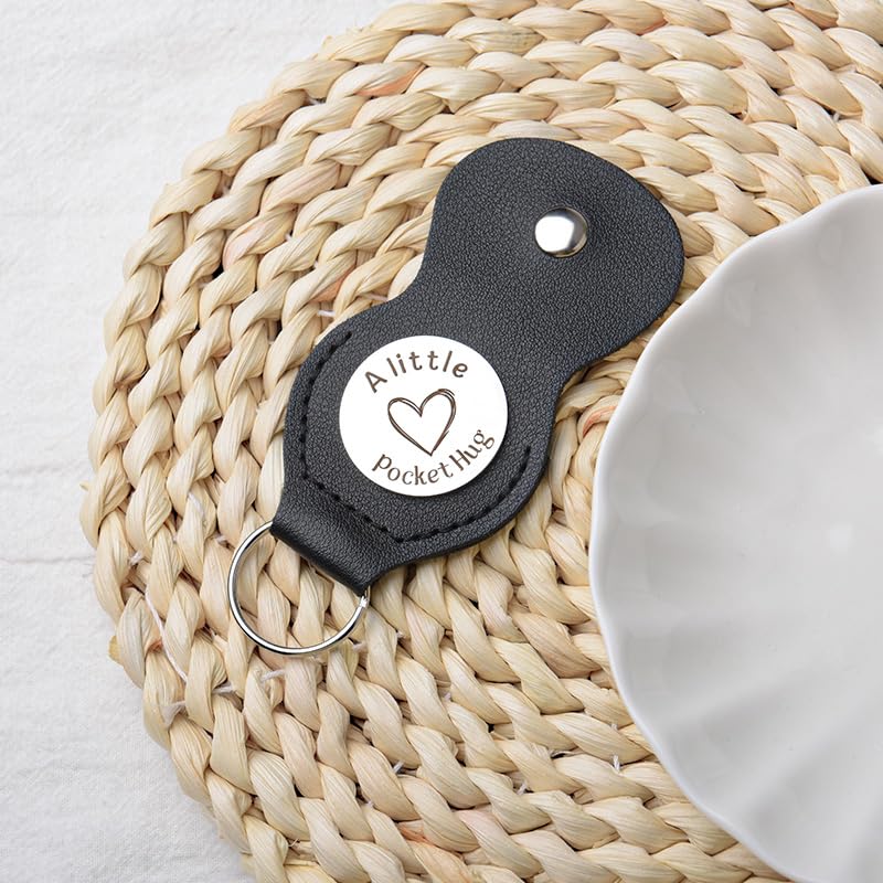 Pocket Hug Token for Women Mom Friend Birthday gifts for Her Him Long Distance Gifts for Men Dad Son Inspirational Keychain - color: Inspirational Pocket Hug Token