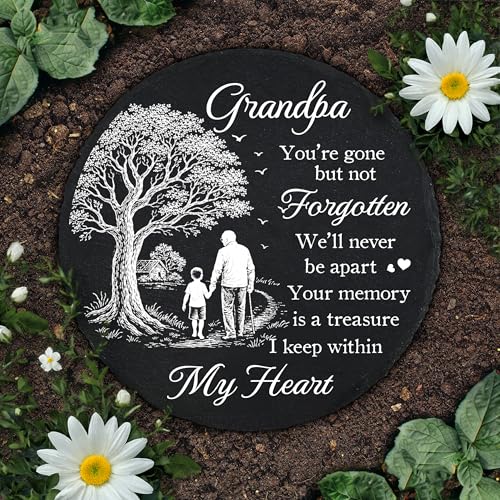 Memorial Stone for Loss of Grandpa - Sympathy Garden Plaque