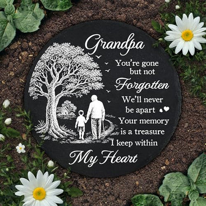 Memorial Stone for Loss of Grandpa - Sympathy Garden Plaque