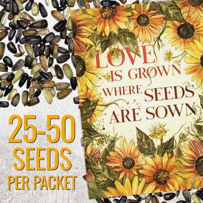 Seed Needs Sunflower Seed Packet Gift Favors for Weddings & Bridal Showers - size: 30 Packs, style: FAV-002