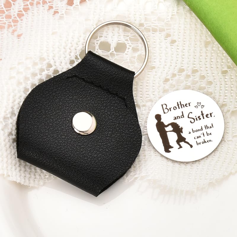 Sisadodo Pocket Hug Token Long Distance Relationship Keepsake Gifts for Son Daughter Birthday Christmas Gifts for Women Men - color: Brother and Sister